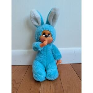 Vintage Cuddle Wit Gerber Bunny Thumb Sucker Rubber Face Doll Seated 12' Plush